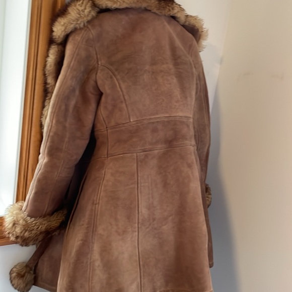 Penny Lane S 🐑 Saks 5th Avenue Sheepskin vintage coat shearling leather wool - Picture 13 of 16